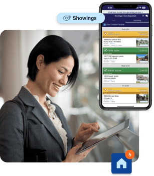 ShowingTime Mobile Product Image - Realtor Working on Tablet