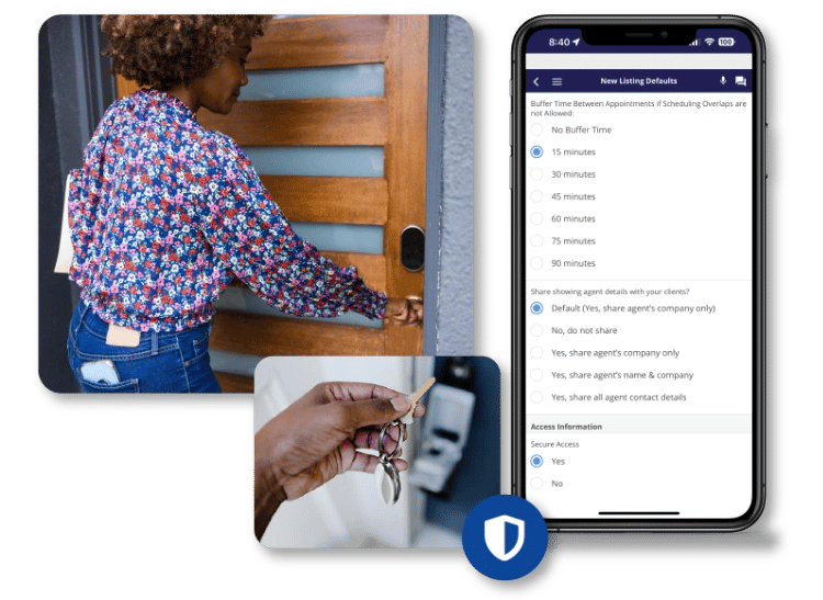 Lockbox Integration Product Images with Agent Entering Home